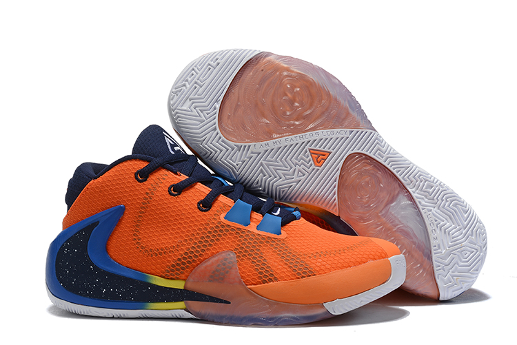 Women Nike Freak 1 Orange Blue Yellow Shoes